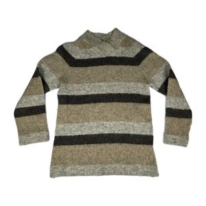Alafoss Icewool Sweater Womens Size Small Striped 100% Pure Virgin Wool Vintage